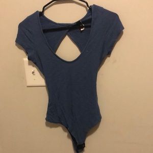 Windsor Blue Bodysuit with Open Back